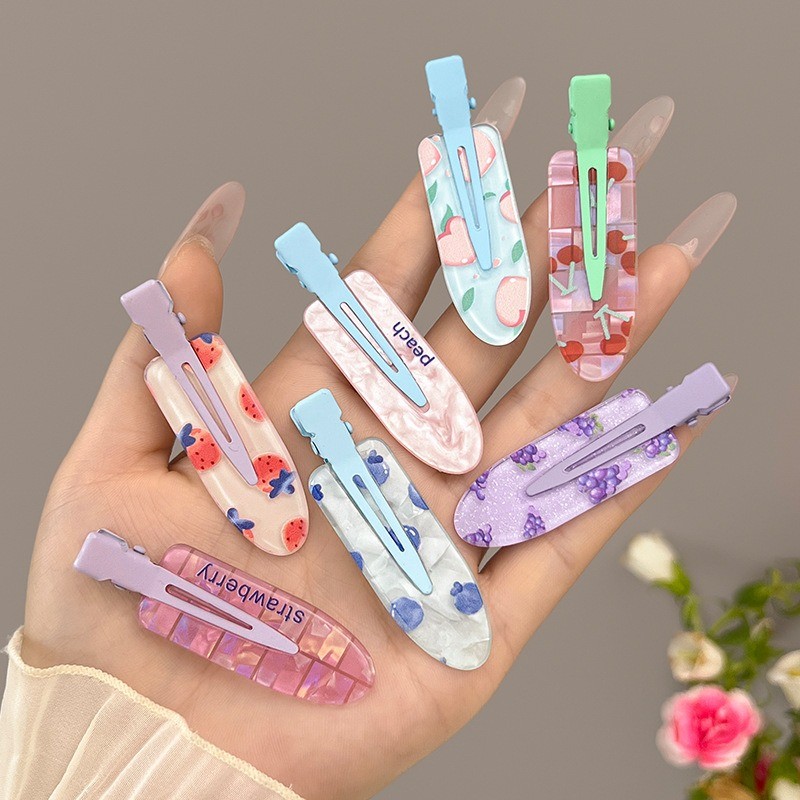 2ชิ้นชุดกิ๊บติดผมแฟชั่นเกาหลีใหม่น่ารักด้านเรียบคลิปผมคลิปอุปกรณ์ผม