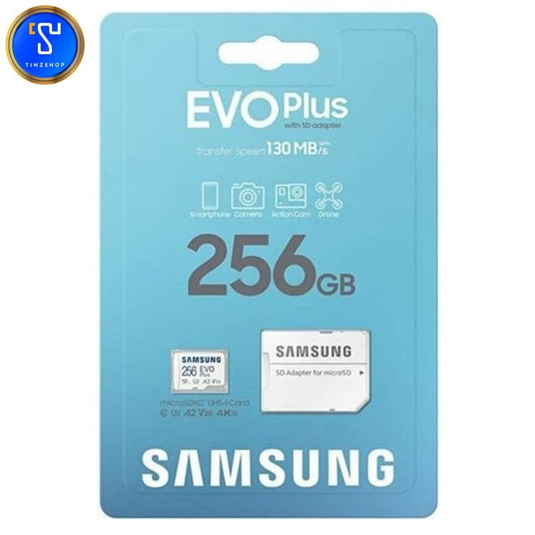 [Tinzshop]Samsung 256GB EVO Plus Micro SDXC with Adapter (160MB/s)