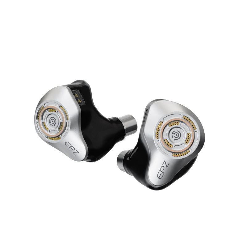 Epz P50 1DD+2BA+2Planar Hybrid Drivers HiFi IEM 3.5/4.4 L-Shaped เปลี่ยนปลั๊ก 6N คริสตัลทองแดง Silver-Plated สาย