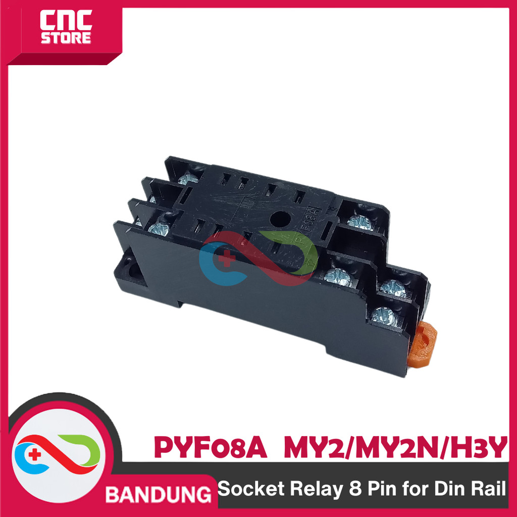 ซ็อกเก็ต 8 PIN RELAY - PYF08A เต้ารับรีเลย์ 8pin 8 PIN RELAY Socket (8 LEGS RELAY MY2, MY2N และ H3Y)