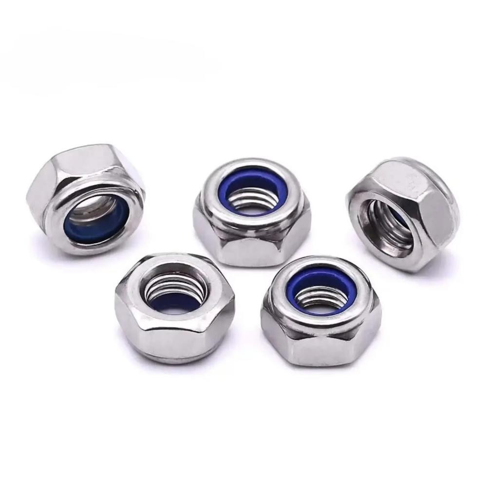 [HKH] Din985 M2 M2.5 M3 M4 M5 M6 M8 M10 M12 304 สแตนเลสสตีล Hex ไนลอน Self-locking Nuts Locknut Slip ใส่ล็อค Nut