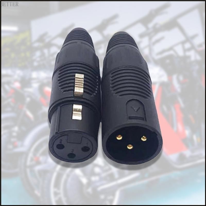 Bett Wearproof 3Pin XLR Connector 3 Pin Male Female Jack Plug for E-bike Cable