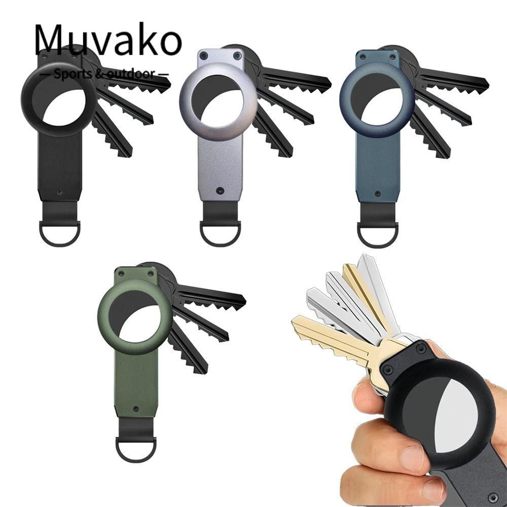 Muvako Key Organizer,โลหะMinimalist Airtag Holder,ทนทานSecures 2-6 Keys withไขควงKey Holder for Keys