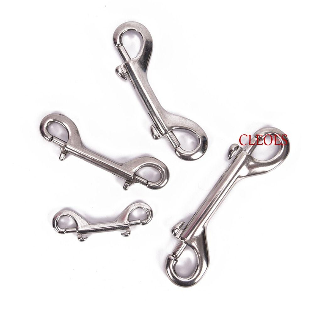 Cleoes Double Ended Hook,สแตนเลสตะขอเดี่ยวSnap Hookคลิป,อุปกรณ์ดําน้ําEnded Hook 70MM 116MM Eye Bolt Snap Hook Quick Unloading
