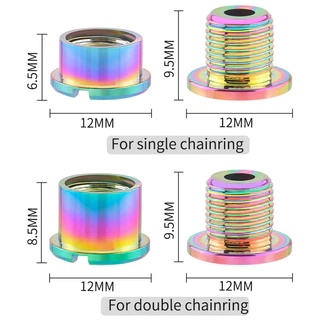 Muqzi 4/5PCS Chainring Bolts เดี่ยว Double Chainring สกรู Mountain Road MTB จักรยาน Crank Bolts 6.5/8.5 มม.