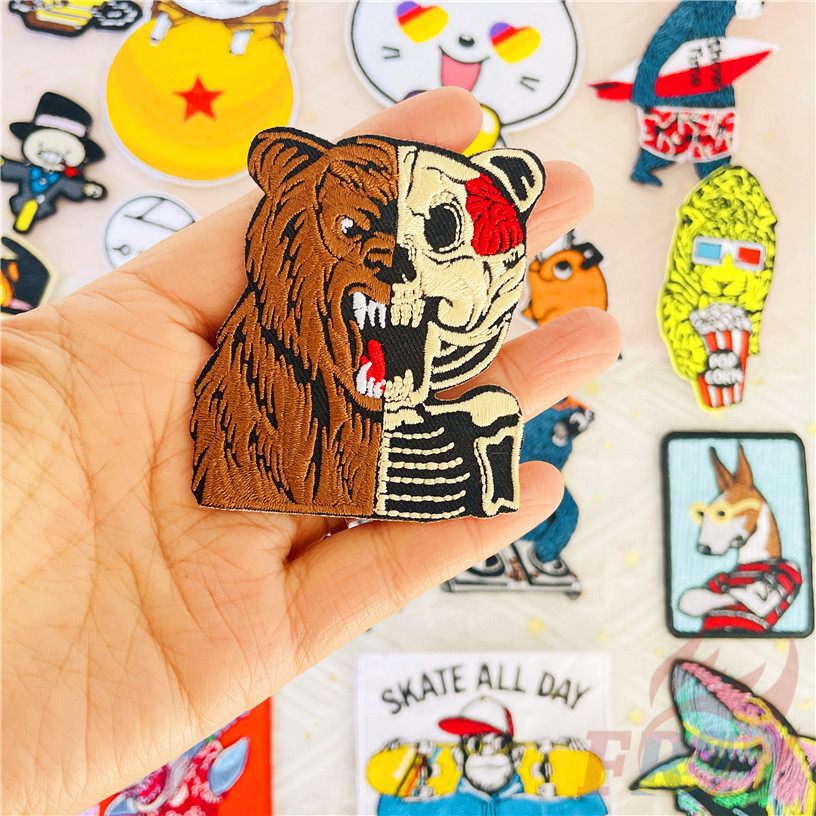 ☸ แพทช์เหล็กบนศิลปะสัตว์พังค์ ☸ 1 ชิ้น DIY เหล็กบนเย็บป้ายแพทช์ตกแต่งผ้า - รูปที่ 6