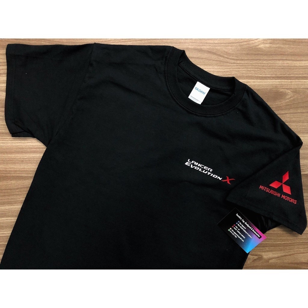 S-5XL Mitsubishi Lancer Evo 10 X Exclusive REAR D1 (เสื้อยืดสีดํา)