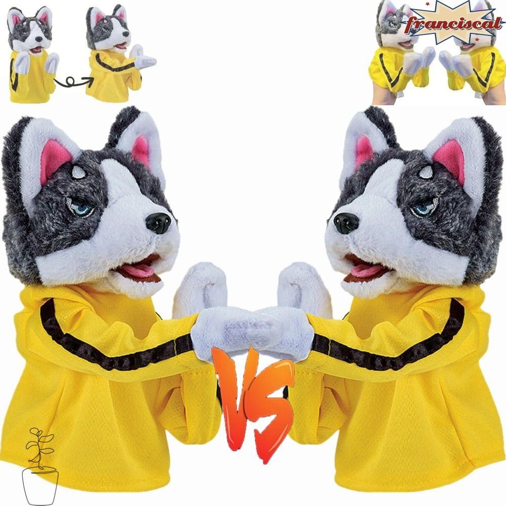 Franciscal 1/2 ชิ้นตุ๊กตาสุนัขมวย, ตุ๊กตามีเสียง Husky Vocal Hand Puppet, Battle เด็กของขวัญ Interactive ของเล่น