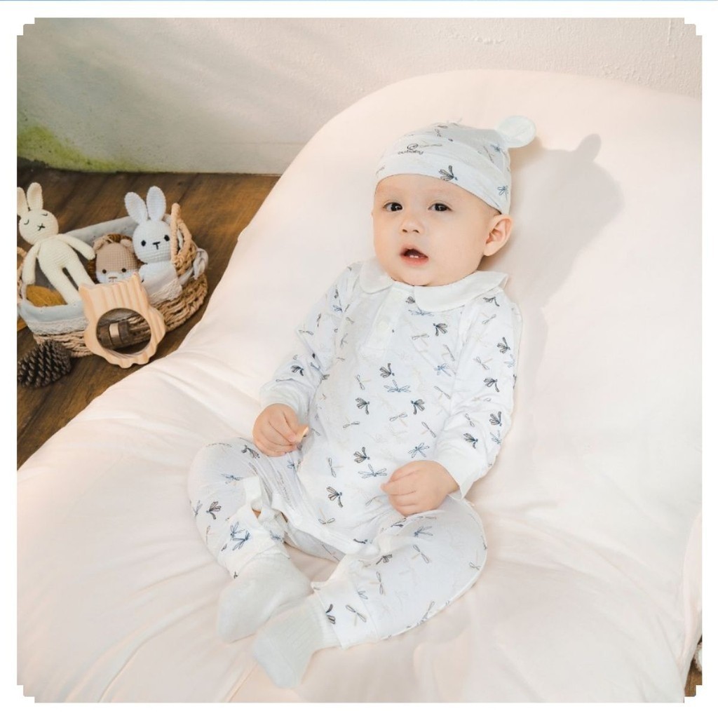 BU Baby Peterpan Dona จั๊มสูทเด็กแรกเกิดแขนยาว - แบมบี้ BBB2103DN | BU เสื้อผ้าเด็ก