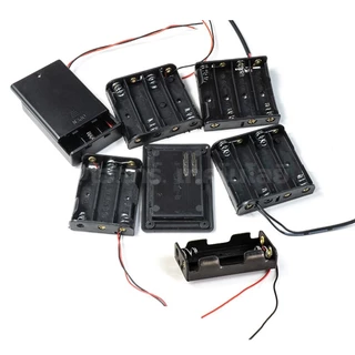 BH-AA รางถ่าน AA มีฝาปิด/ไม่มีฝาปิด 1/2/3/4/8ก้อน อนุกรม Battery Holder Case Box AA 1.5-12VDC ที่เก็บถ่าน กล่องใส่ถ่าน