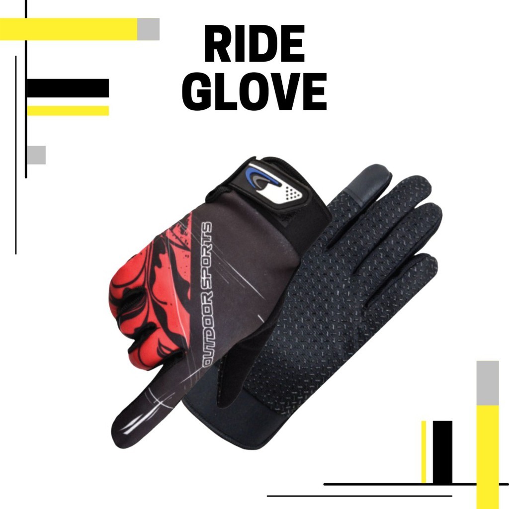 CANEL & CO หน้าจอสัมผัส Sarung Tangan มอเตอร์ Racing Hand ถุงมือ Biker ขี่จักรยานถุงมือ Motosikal รถ