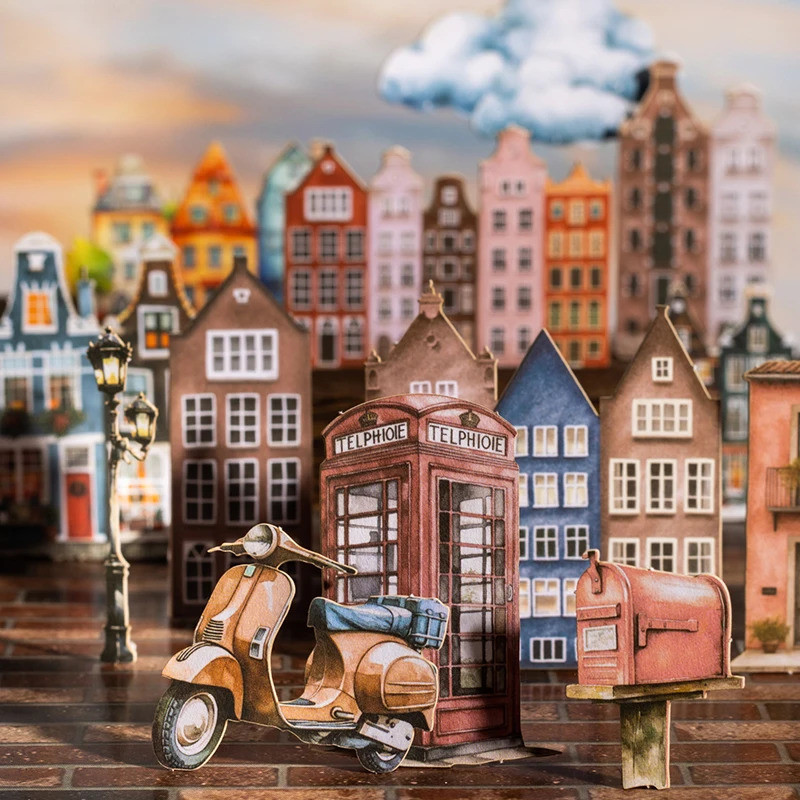 Journal GO 20pcs Time Cabin House สติกเกอร์ Junk Journal Creative เครื่องเขียน DIY Decor Decals สําหรับ Scrapbooking Card Craft Planner