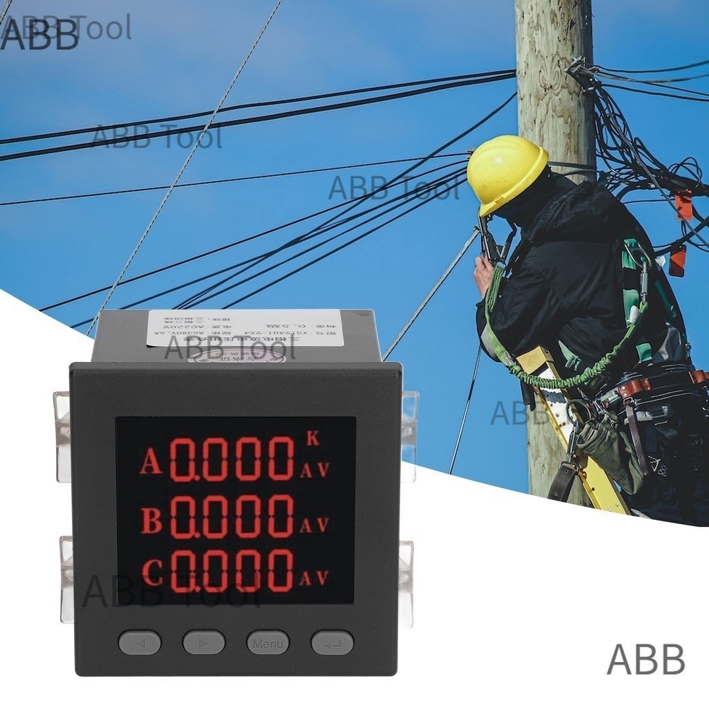 🎉ราคาพิเศษ โวลต์มิเตอร์ แอมมิเตอร์ 3 เฟส Ac220V สำหรับเครื่องจักร