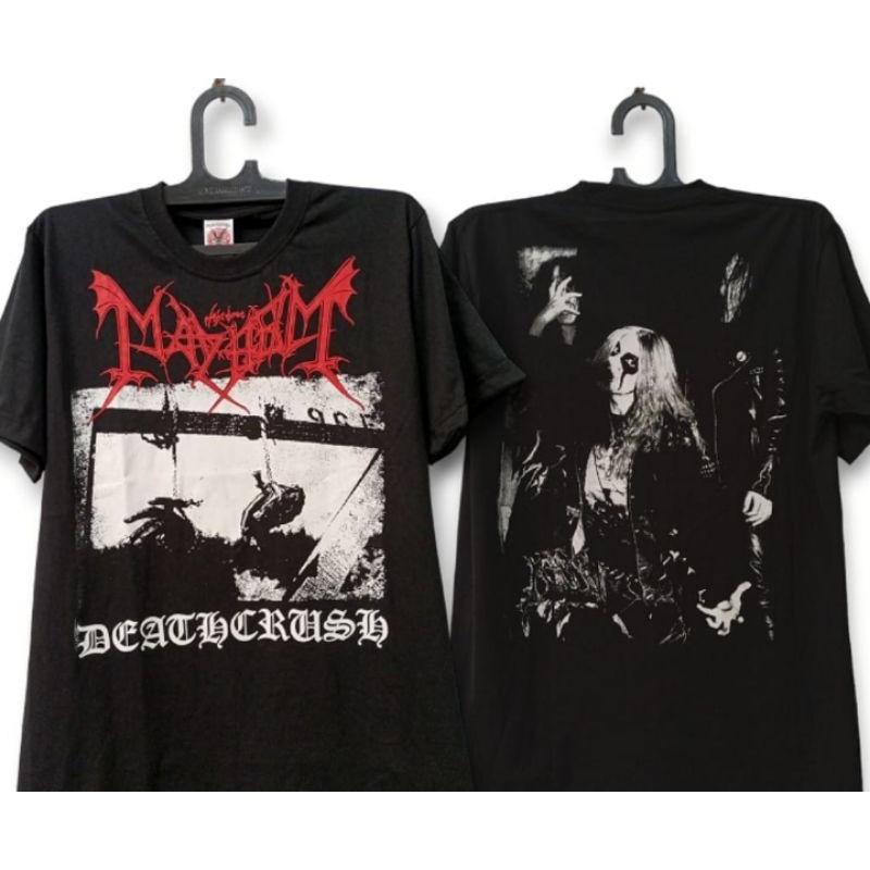 เสื้อ Mayhem "Deathcrush" Dark Extreme Metal Band Art Cotton Crew Neck T - เครื่องแต่งกายอินเทรนด์