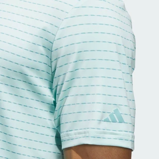 adidas กอล์ฟ เสื้อโปโล Ultimate365 Dash Stripe ผู้ชาย สีเทอร์คอยส์ JL5313