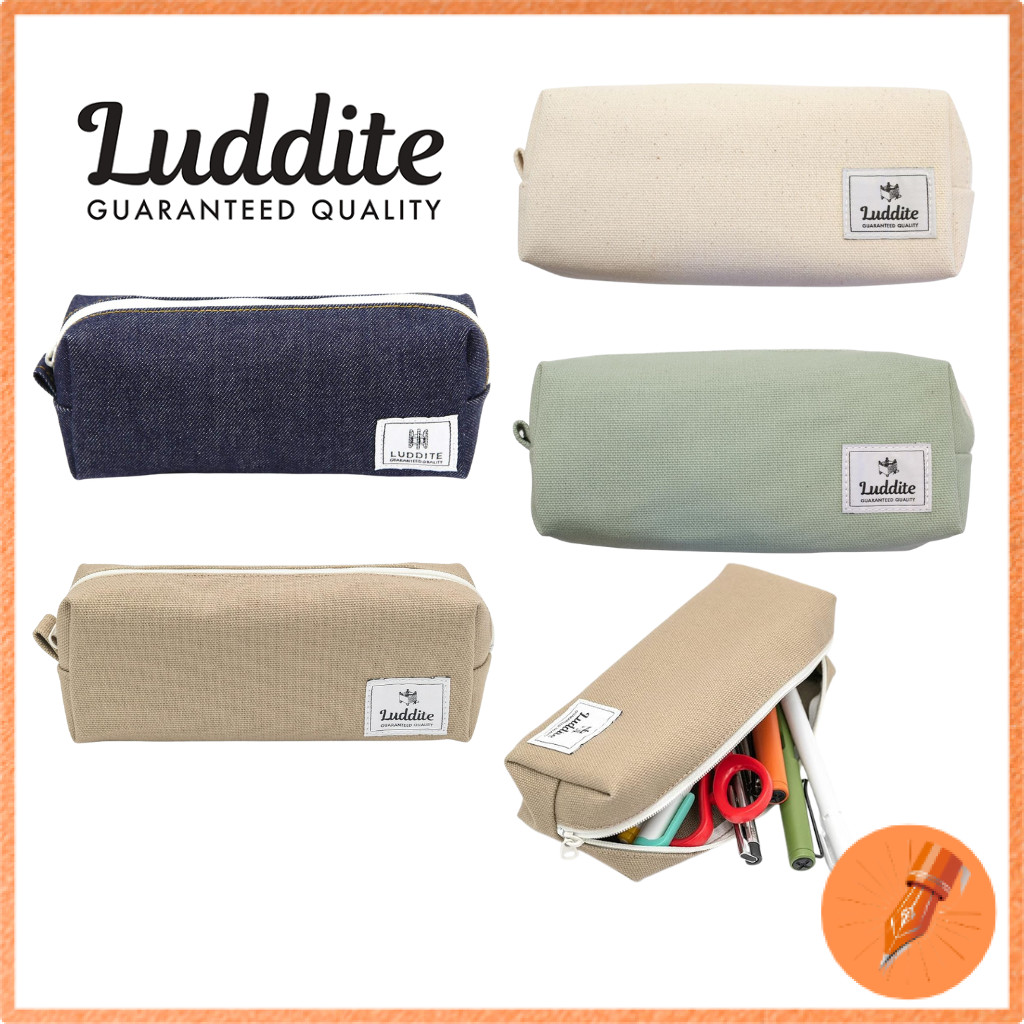 Luddite Box and Gusset Canvas Pen Cases Made with Okayama Denim and Durable Materials