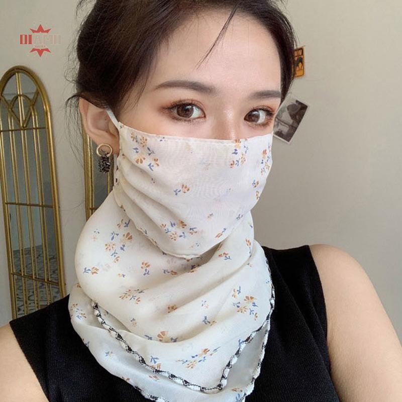 DIAMONDLURE ผ้าพันคอกันลมกันฝุ่น แบบสามเหลี่ยม breathable สำหรับผู้หญิง KKY