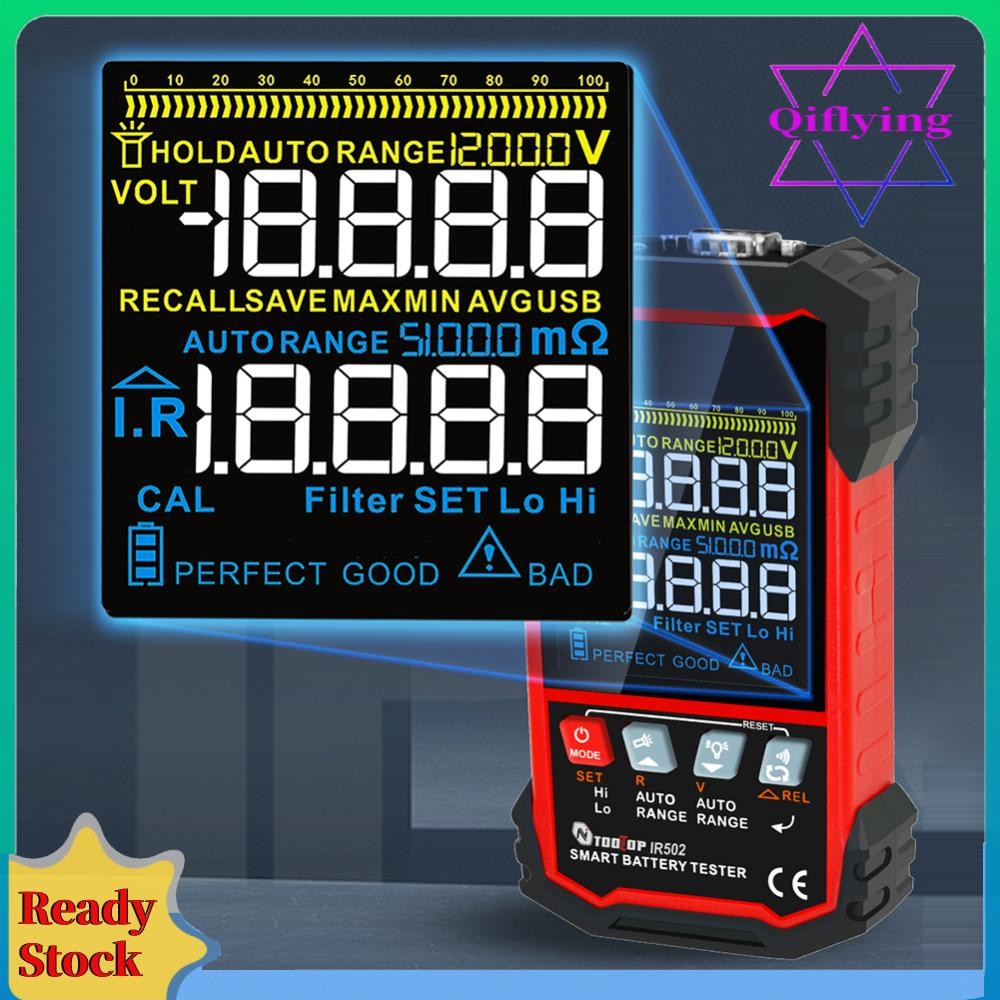 IR500/IR502 แบตเตอรี่เครื่องทดสอบความต้านทานภายใน 120V 0.00-10m -500 ความแม่นยําสูง