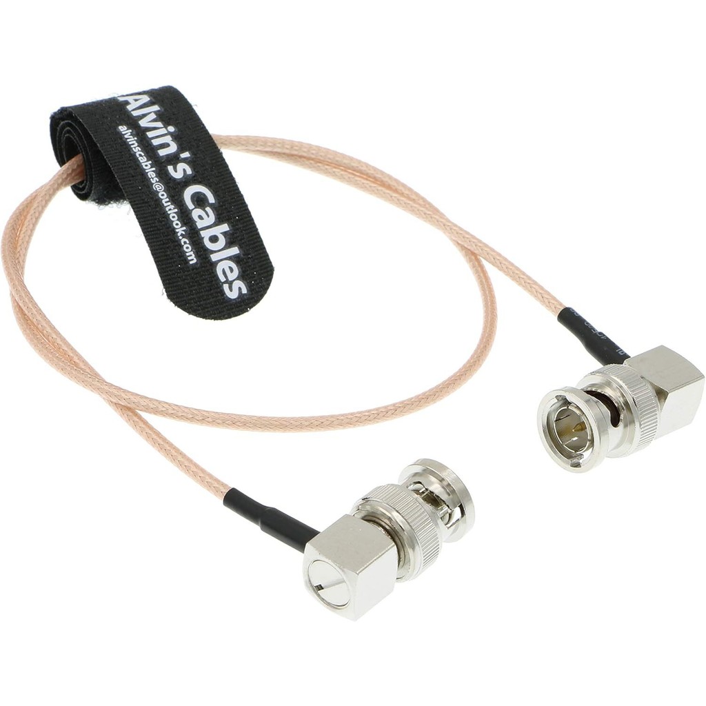 สาย SDI HD สาย BNC มุมขวาคู่บางยืดหยุ่นสําหรับSony FS5 FS7 FX6 SYNC