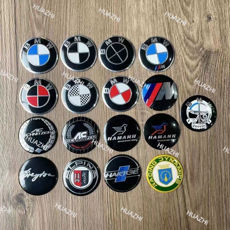 ดัดแปลง 56 มม. ป้ายล้อ BMW 3 Series 5 Series X1X6X5X3 Alpina Hubcap โลโก้ 4 ชิ้น