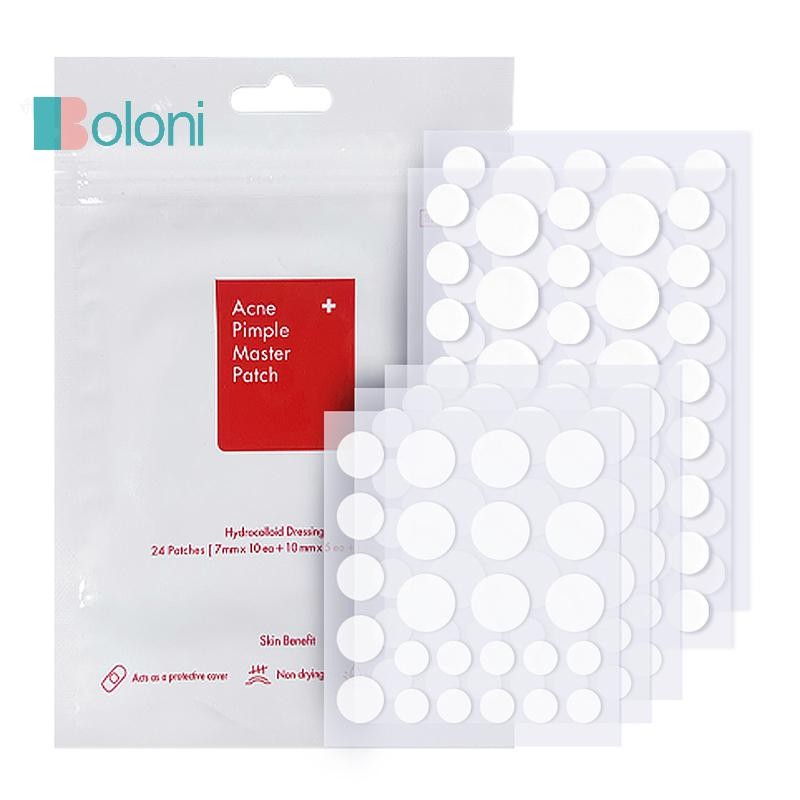 [Boloni] 24/36 แพทช์ Hydrocolloid Pimple Patch วงกลมสีขาวกันน้ํา Shape Spots Pimple Treatment คอนซีลเลอร์แพทช์ใหม่