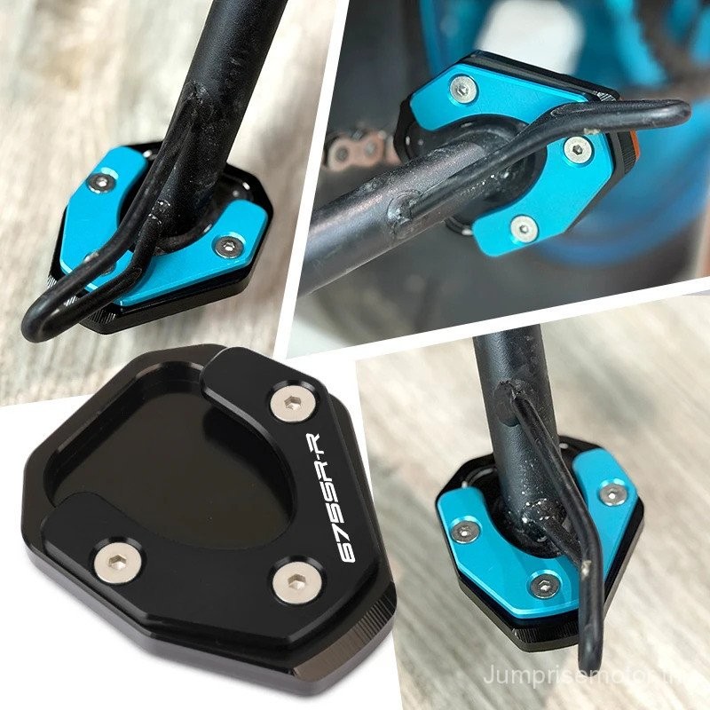 สําหรับ 675SR-R 675SR SR675 675 SR 2024 2025 รถจักรยานยนต์ CNC Kickstand ขาตั้ง Extension Pad แผ่นขย