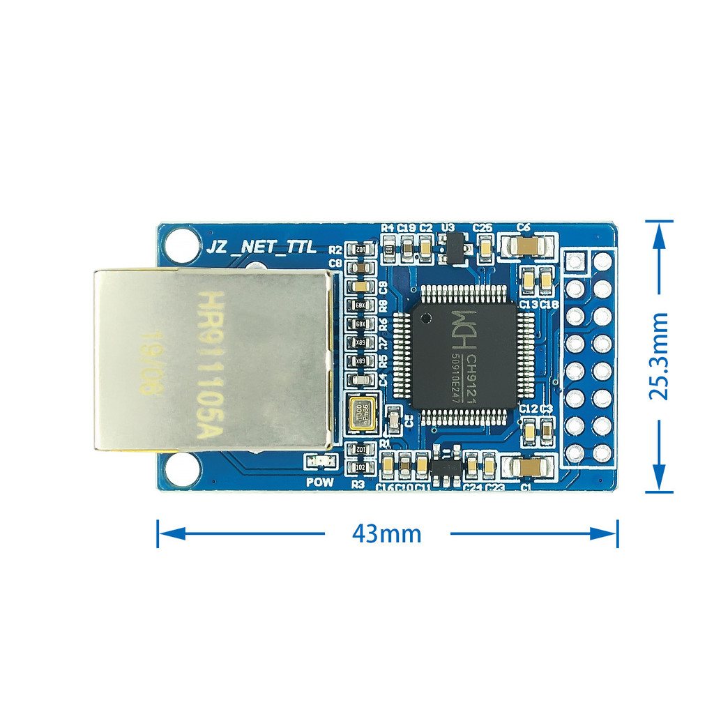 CH9121 Serial Port to Ethernet Network Module Serial Port Server/Microcontroller STM32 Networking
