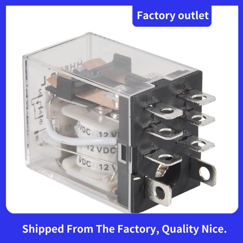 DC 12V คอยล์ 10A 240VAC 28VDC DPDT รีเลย์แม่เหล็กไฟฟ้า JQX-13F2Z