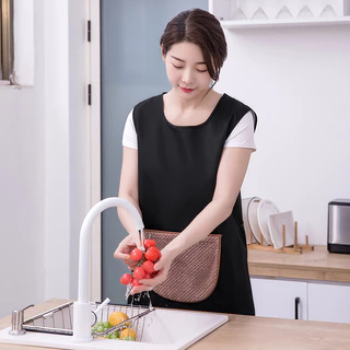 ผ้ากันเปื้อนเสื้อกั๊กห้องครัวกันน้ำบ้านทำอาหาร Workwear บาริสต้าเสื้อกั๊กเอว ผ้ากันเปื้อนกันคราบ ป้องกันสกปรกกันน้ําแขน