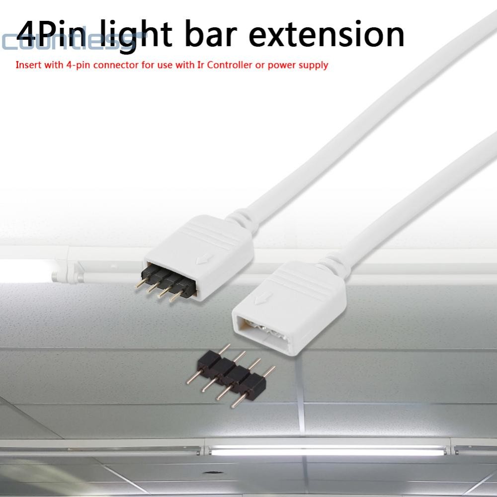 #F 4pin Extension Wire Cable RGB 5050 3528 LED Strip Lighting Connector Wire Cor [counterless.th]