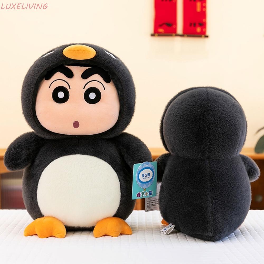 Luxeliving Shin-Chan ตุ๊กตาของเล่น,น่ารัก PP ผ้าฝ้ายเครยอนชินจังของเล่นตุ๊กตา,มาพร้อมกับของเล่นอะนิเมะ Cos Penguin ตุ๊กตา Shin-Chan ตุ๊กตาตุ๊กตาผู้ใหญ่เด็ก