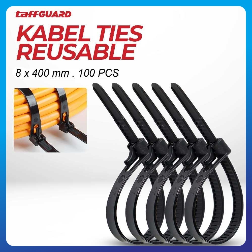 Cable Ties Zip Cable Organizer นํากลับมาใช้ใหม่ได้ 8x400 มม. 100 ชิ้น - NL816