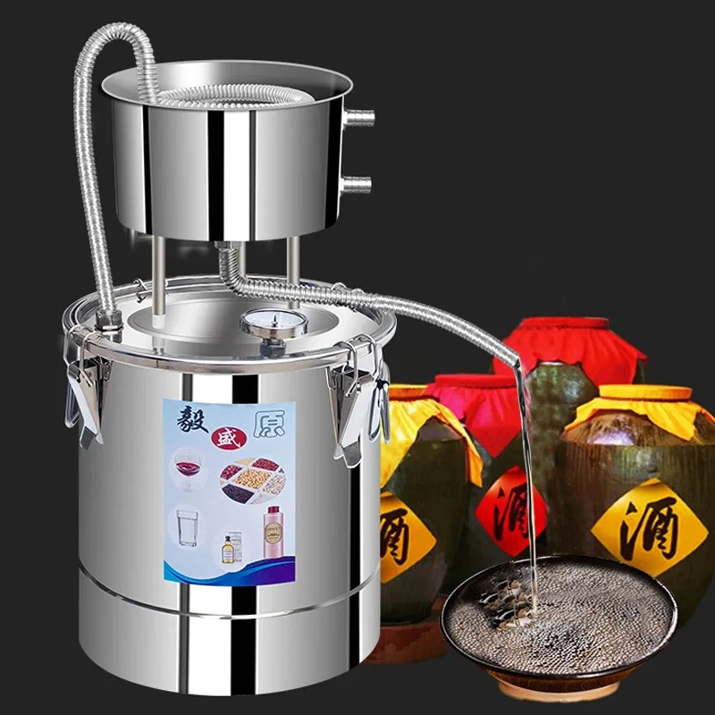 ครัวเรือนขนาดเล็ก Brewing เครื่องแอลกอฮอล์ Water Distiller DIY Distiller Moonshine Whisky Water Wine