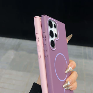 Luxury Matte Slim Magnetic Hard PC สําหรับ Samsung S26 Ultra Plus S25FE S25 S24 Ultra Plus S24 S23 S22 S21 Ultra S24 S23 FE ผิวแข็งกันกระแทก