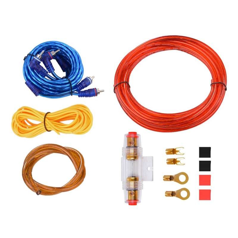 Alithai ชุดสายไฟเครื่องเสียงรถยนต์ 10GA Car Audio AMP Power Cable Subwoofer Amplifier 4m