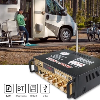 COD198A 600W สเตอริโอไฮไฟเครื่องขยายเสียง Mini 2CH จอแสดงผล LCD 300 W + 300 W รถเครื่องขยายเสียง HIFI ดิจิตอลจอแสดงผลบลูทูธ AMP วิทยุ FM สําหรับรถยนต์/บ้าน/เครื่องทําความร้อน