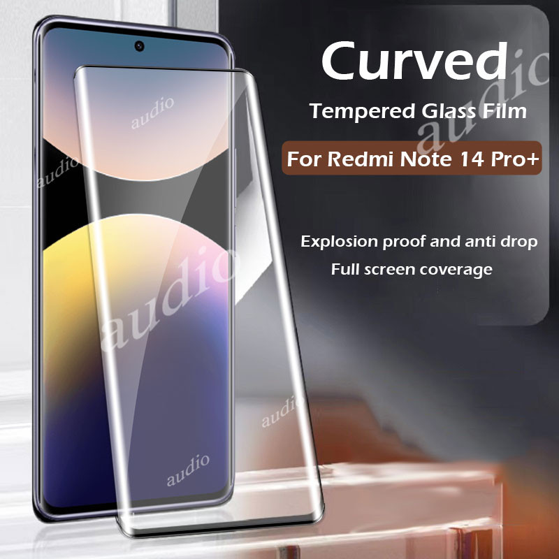 Redmi Note 14 Pro+ 5G 3D ร้อนดัดหน้าจอด้านหน้าสําหรับ Redmi Note 14 Pro Pro+ 5G 4G 2025 กระจกนิรภัยฟิล์มสําหรับ Redmi Note14 Pro Pro+ Note14Pro+ 5G 4G Anti Scratch หน้าจอ