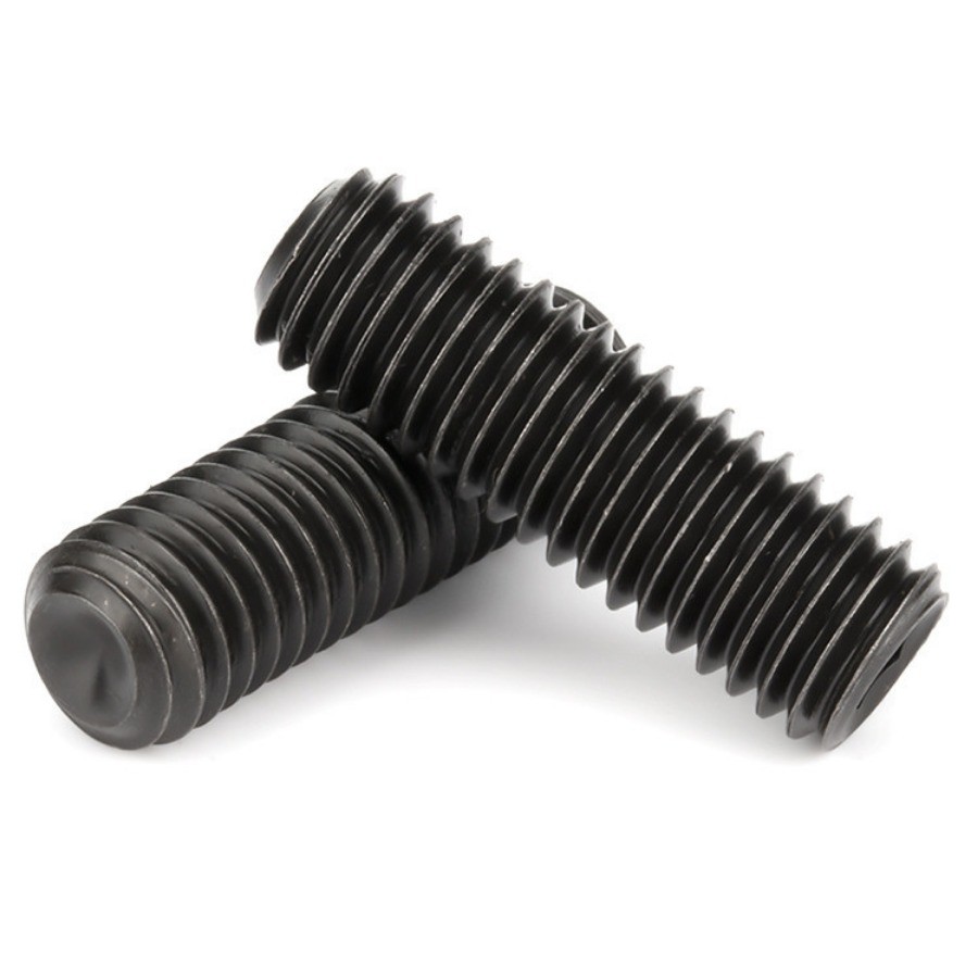 12.9 ชุบดำ ตัวหนอน หกเหลี่ยม ปลายตัด เกลียวมิล สกรู เกรดแข็งพิเศษ Hex Socket Set Screw M1.6/M2/M2.5/M3/M4/M5/M6 (FGH-YL-TH-Y) - รูปที่ 6