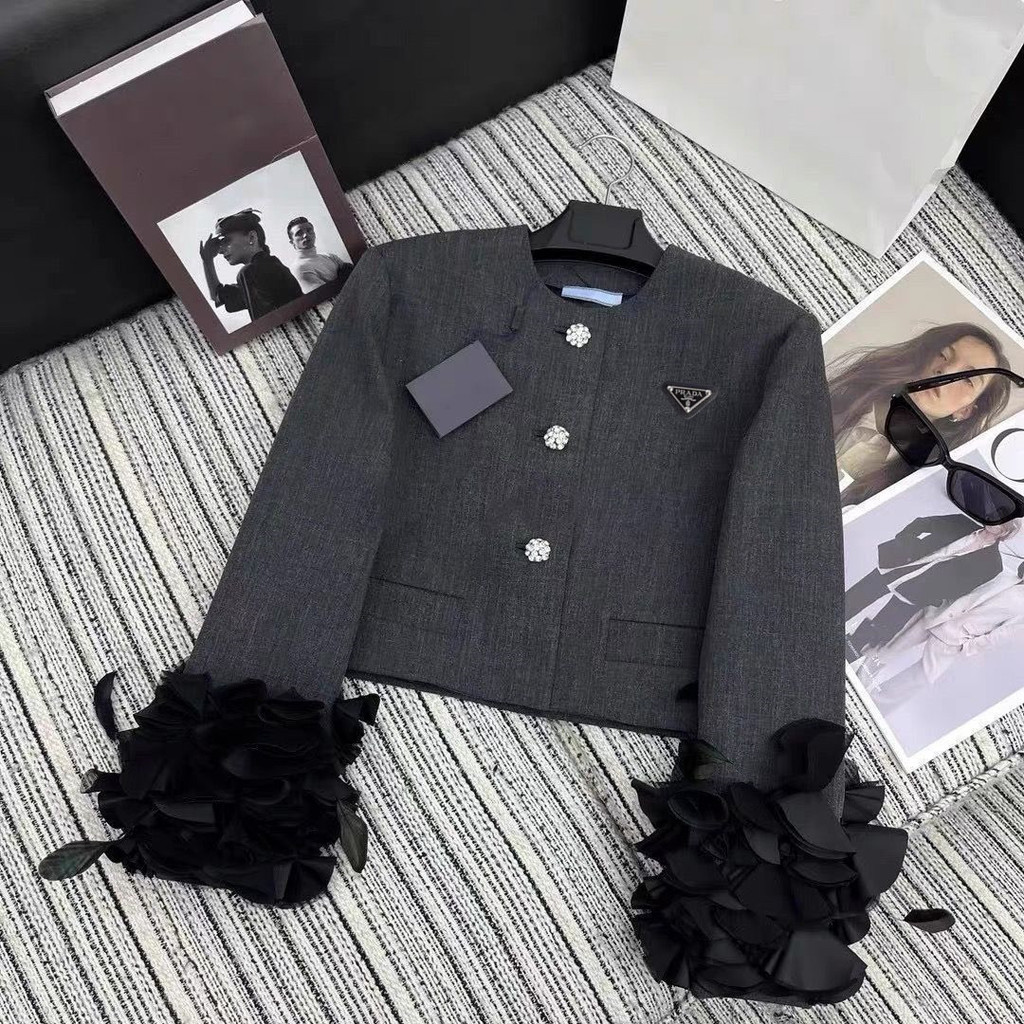 PRA ** เสื้อโค้ทสั้นชุดลำลอง