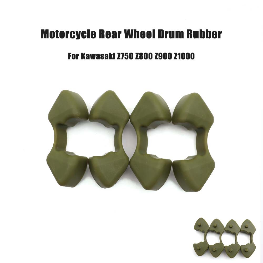 สําหรับ Kawasaki Z750 Z800 Z900 Z1000 Z 750 800 900 1000 บัฟเฟอร์ยาง 4 ชิ้นรถจักรยานยนต์ล้อหลังกลองยาง Hub Damper