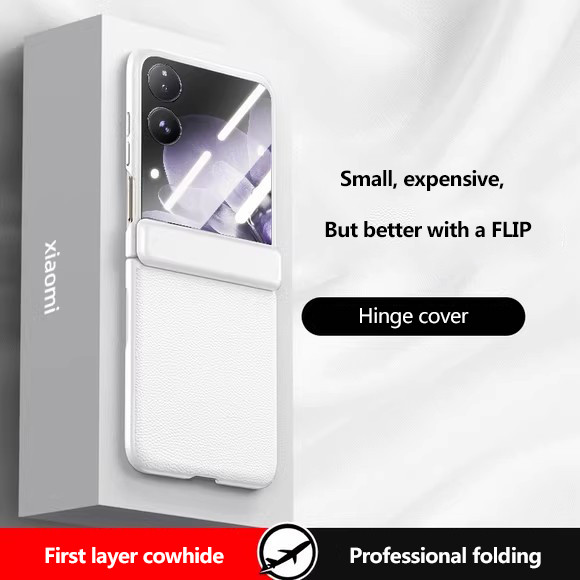 เคสโทรศัพท์สําหรับ Xiaomi Mix Flip หนังหรูหรารู้สึกฝาครอบบานพับ ForXiaomi Mix Flip