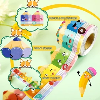 QIJU กระดานดํา Bulletin Board Border, Self กาว 7 ซม.กระดาษขอบ, Creative DIY กระดาษตกแต่งห้องเรียนทําด้วยมือหัตถกรรม