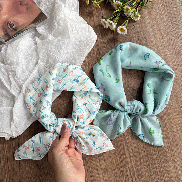 อุปกรณ์แต่งผม: ผ้าผูกผม วงผม และผ้าพันคอไหม