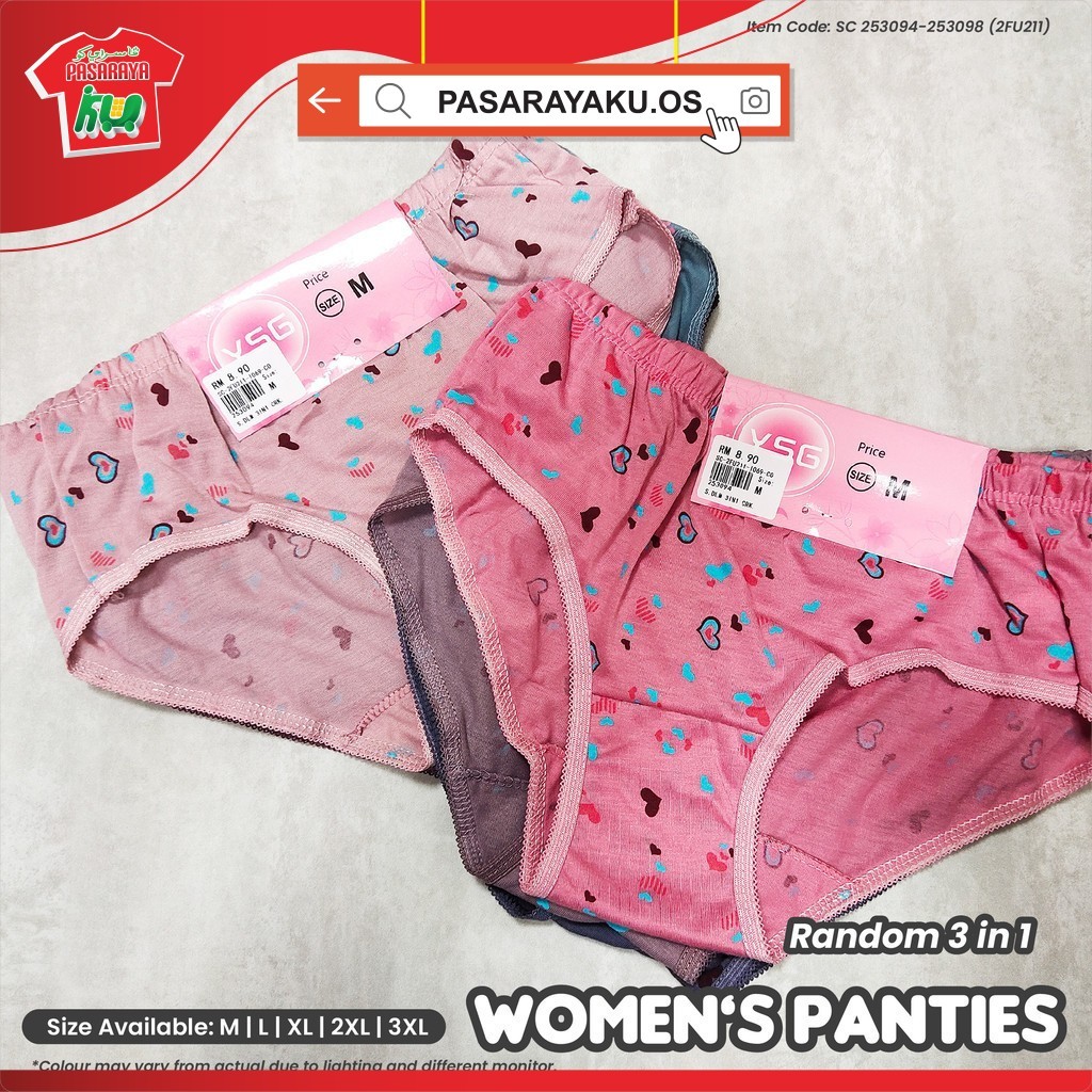 WOMEN PANTIES WOMEN UNDERWEAR 3 IN 1