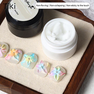 Monja 5ml เล็บเจลประติมากรรม 3D Embossment ไม่มีเช็ด มือแกะสลักเจลภาพวาด UV เจลเล็บเครื่องมือ-tk