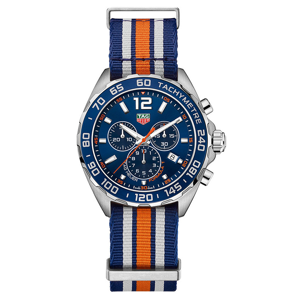 Spike TT.TAGE Heuersee F1 Series CAZ1014.FC8196 นาฬิกาข้อมือผู้ชายแฟชั่น Blue Quartz Movement