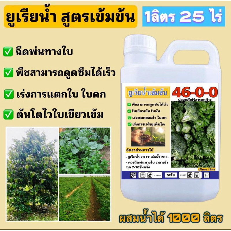 ยูเรียน้ำ 46-0-0 เข้มข้น ขนาด 1 ลิตร รูปที่ 2