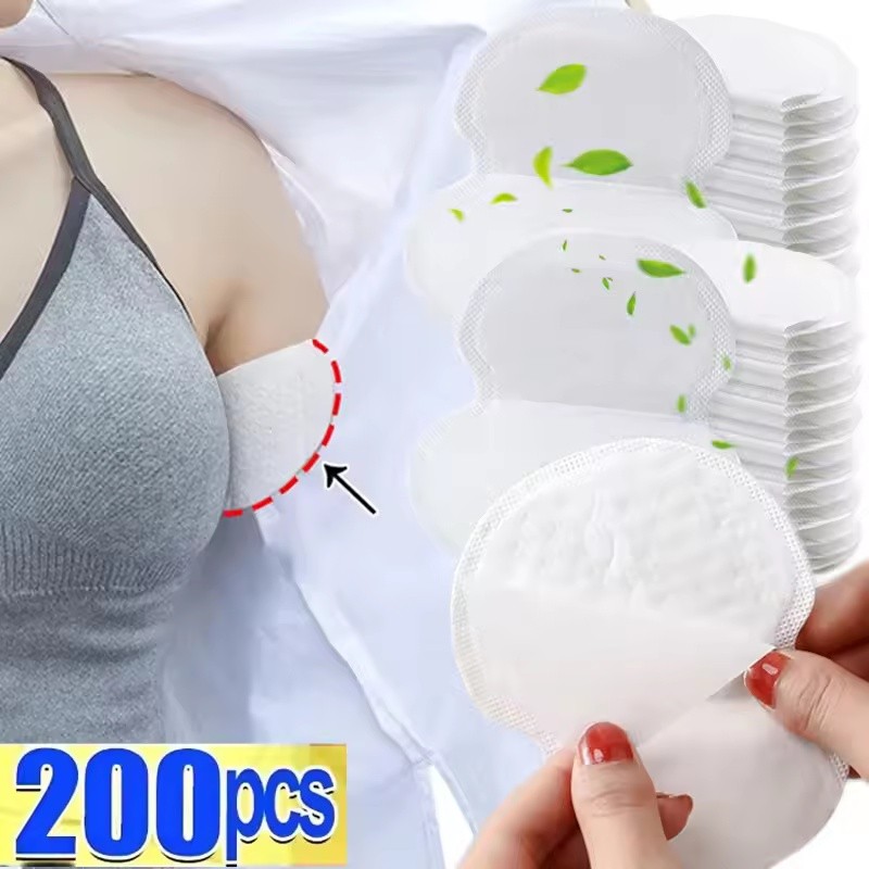 แผ่นเหงื่อแบบใช้แล้วทิ้ง 50/100/200 ชิ้น - Unisex Anti-Perspiration สติกเกอร์ ระงับกลิ่นกาย ระบายอากาศ สำหรับฤดูร้อน