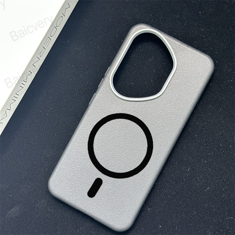 สําหรับ Honor 400 5G 400 Pro 400 Lite Anti-Fingerprint หนัง PU นุ่มฝาหลังสติกเกอร์แม่เหล็ก