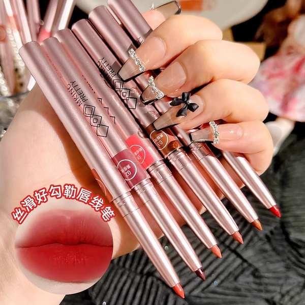 อายไลเนอร์ 4u2 อายไลเนอร์ inn Lip Liner Long-Lasting Hook Line Non-Fading หมุนกันน้ํา Sweat-Proof Li